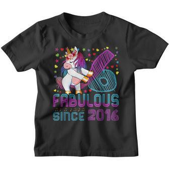 6 Years Old Unicorn Flossing 6Th Birthday Girl Party Kids Youth T-shirt - Thegiftio UK
