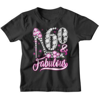 60 Years Old Gifts 60 & Fabulous 60Th Birthday Pink Diamond Youth T-shirt - Thegiftio UK