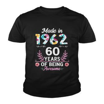 60 Years Old Gifts 60Th Birthday Born In 1962 Women Girls Tshirt Youth T-shirt - Monsterry
