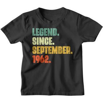 60 Years Old Gifts Legend Since September 1962 60Th Birthday V20 Youth T-shirt - Thegiftio UK