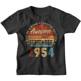 68 Years Old Gift 68Th Birthday Awesome Since September 1954 Youth T-shirt - Thegiftio UK