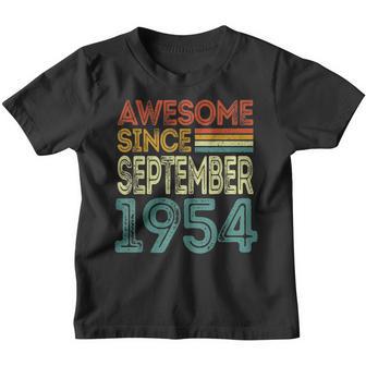 68 Years Old Gift Awesome Since September 1954 68Th Birthday Youth T-shirt - Thegiftio UK