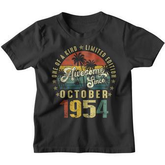 68 Years Old Gifts Awesome Since October 1954 68Th Birthday V2 Youth T-shirt - Thegiftio UK