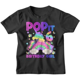 6Th Birthday Unicorn Fidget Pop It Birthday Girl Kids Youth T-shirt - Thegiftio UK
