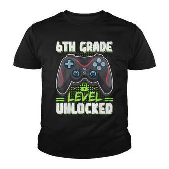 6Th Grade Level Unlocked First Day Of School Video Game Youth T-shirt - Thegiftio UK
