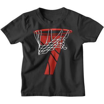 7 Years Old 7Th Birthday Basketball Gift For Boys Party V6 Youth T-shirt - Thegiftio UK