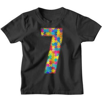 7 Years Old Gifts 7Th Birthday Autism Insert For Boy Girl Youth T-shirt - Thegiftio UK