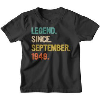 73 Years Old Gifts 73Rd Birthday Legend Since September 1949 V3 Youth T-shirt - Thegiftio UK
