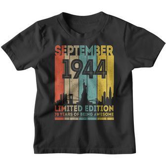78 Years Old Gifts Vintage September 1944 78Th Birthday V2 Youth T-shirt - Thegiftio UK