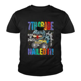 7Th Grade Class Of 2023 Nailed It Monster Truck Dinosaur Meaningful Gift Youth T-shirt - Monsterry