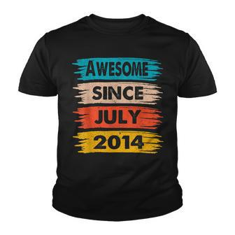 8 Years Old Birthday Awesome Since July 2014 8Th Birthday Youth T-shirt - Seseable