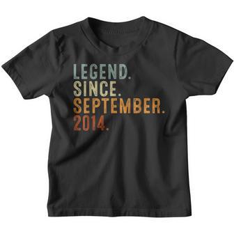 8 Years Old Gifts Legend Since September 2014 8Th Birthday V11 Youth T-shirt - Thegiftio UK