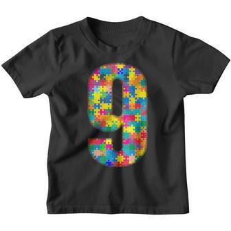 9 Years Old Gifts 9Th Birthday Autism Insert For Boy Girl Youth T-shirt - Thegiftio UK
