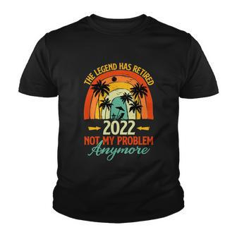 90S Retro Summer Rainbow The Legend Has Retired 2022 Not My Problem Anymore Tshirt Youth T-shirt - Monsterry DE