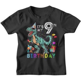 9Th Birthday Gifts 9 Year Old Boy Dino T Rex Dinosaur V2 Youth T-shirt - Thegiftio UK