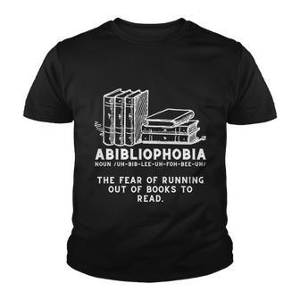 Abibliophobia Cool Gift Funny Reading Bookworm Reader Gift Youth T-shirt - Monsterry DE