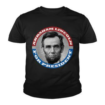Abraham Abe Lincoln For President Retro Tshirt Youth T-shirt - Monsterry
