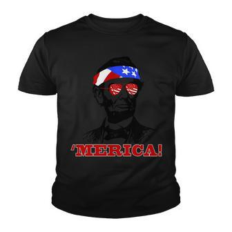 Abraham Lincoln Merica Tshirt Youth T-shirt - Monsterry