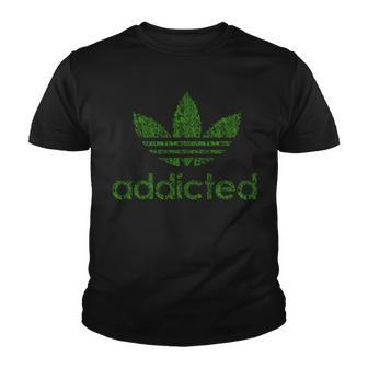 Addicted Weed Logo Youth T-shirt - Monsterry