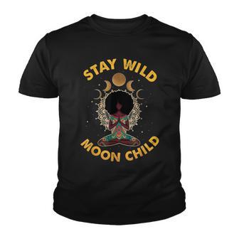 African American Melanin Queen Meditation Peace Hippie Youth T-shirt - Thegiftio UK