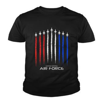 Air Force Us Veterans 4Th Of July Great Gift American Flag Meaningful Gift Youth T-shirt - Monsterry