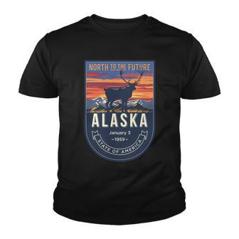 Alaska State Emblem Youth T-shirt - Monsterry DE