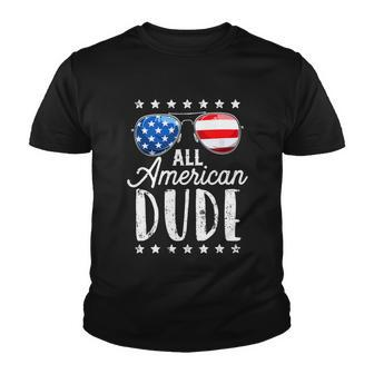 All American Dude 4Th Of July Boys Kids Sunglasses Family Youth T-shirt - Monsterry CA