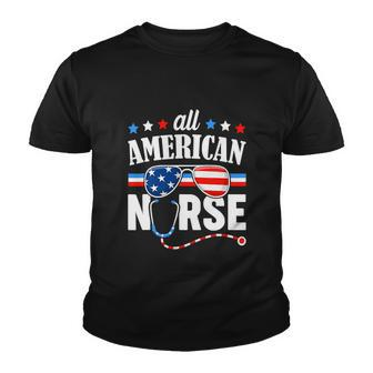 All American Funny Nurse 4Th Of July Patriotic Youth T-shirt - Monsterry
