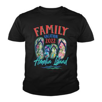 Amelia Island Florida Vacation 2022 Flip Flops Family Group Youth T-shirt - Thegiftio UK