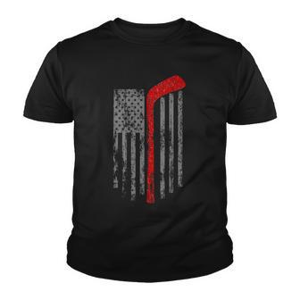 American Team Hockey Usa Flag Youth T-shirt - Monsterry