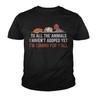 Animal Adoption Rescue Save Love Adopt Cat Dog Volunr Fun Youth T-shirt - Thegiftio UK