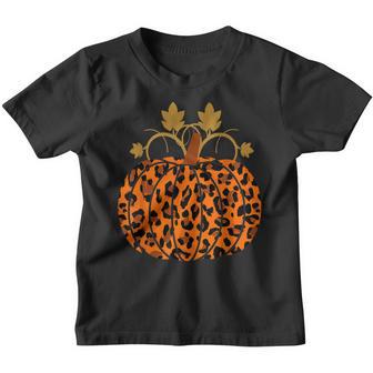 Animal Leopard Print Pumpkin Halloween Fall Autumn V3 Youth T-shirt - Thegiftio UK