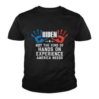 Anti Biden Funny Hidin From Biden Harris Creepy Joe Hands On Graphic Design Printed Casual Daily Basic Youth T-shirt - Thegiftio UK