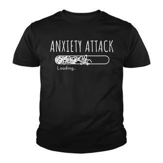 Anxiety Attack Loading Funny Social Anxiety Awareness Youth T-shirt - Thegiftio UK