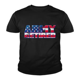 Army Retired V2 Youth T-shirt - Monsterry