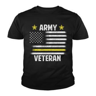 Army Veteran Flag Tshirt Youth T-shirt - Monsterry