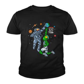 Astronaut And Alien Basketball Youth T-shirt - Thegiftio UK