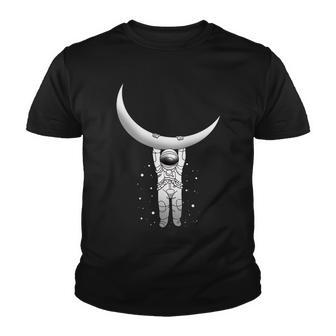 Astronaut Hanging From The Moon Youth T-shirt - Monsterry AU