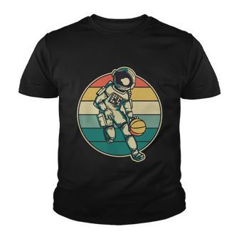 Astronaut Playing Basketball Youth T-shirt - Monsterry