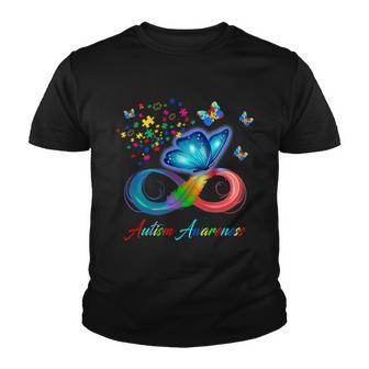 Autism Awareness Colorful Butterfly Youth T-shirt - Thegiftio UK