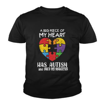 Autism Awareness Dad Mom Daughter Autistic Kids Awareness Youth T-shirt - Monsterry DE