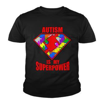 Autism Is My Superpower Superheo Tshirt Youth T-shirt - Monsterry