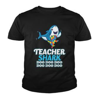 Autism Teacher Shark Youth T-shirt - Monsterry UK