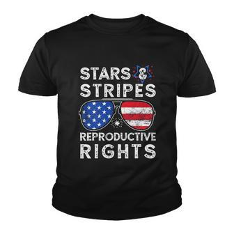 Aviator Us Flag Sunglasses Stars Stripes Reproductive Rights Youth T-shirt - Monsterry