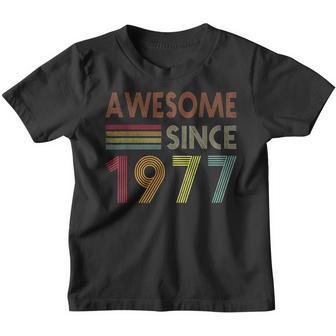 Awesome Since 1977 45Th Birthday Vintage 45 Years Old Gifts Youth T-shirt - Thegiftio UK
