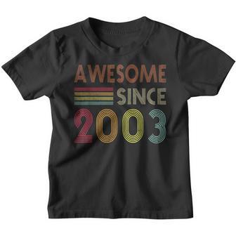 Awesome Since 2003 19Th Birthday Vintage 19 Years Old Gifts Youth T-shirt - Thegiftio UK