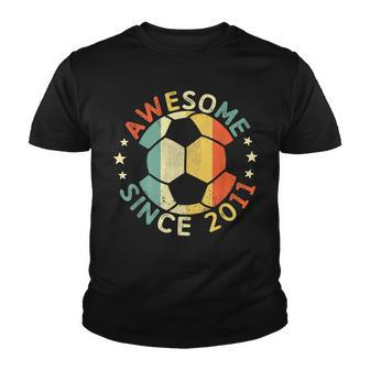 Awesome Since 2011 11Th Birthday 11 Year Old Soccer Player Youth T-shirt - Seseable