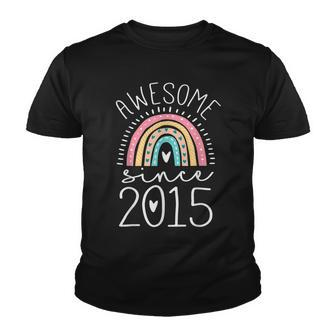 Awesome Since 2015 7Th Birthday Rainbow Gifts Born In 2015 V2 Youth T-shirt - Seseable
