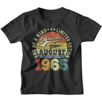 Awesome Since August 1965 57 Years Old 57Th Birthday Retro V2 Youth T-shirt - Thegiftio UK