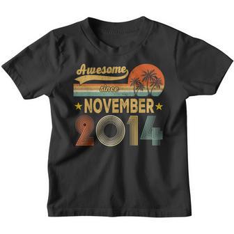 Awesome Since November 2014 8 Years Old 8Th Birthday Gifts Youth T-shirt - Thegiftio UK